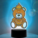 DIY Diamond Painting LED Light Cartoon Bear Embroidery Night Lamp Ornament