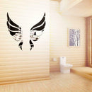 Creative Angel Wings Acrylic Mirror Wall Stickers Bedroom Living Room Decor A
