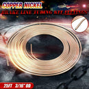 25ft Copper Steel Brake Clutch Oil Hose Line Pipe Tubing Kit Fittings H9Y4