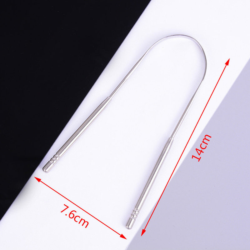 Stainless Steel Tongue Scraper Cleaner Fresh Breath Cleaning Tongue Care Too Gw