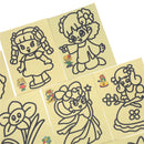 10pcs Kids DIY Color Sand Painting Art Creative Drawing Toys Sand Paper Crafts Z