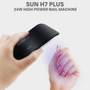 24W Nail Dryer LED UV Lamp Micro USB Gel Varnish Curing Machine For Home Use Hn