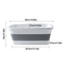 Foldable Mop Bucket Collapsible Portable Wash Basin Dishpan with Handle for