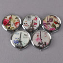 Woman makeup compact pocket tower mirrors portable double-side folding mirrorJ!j