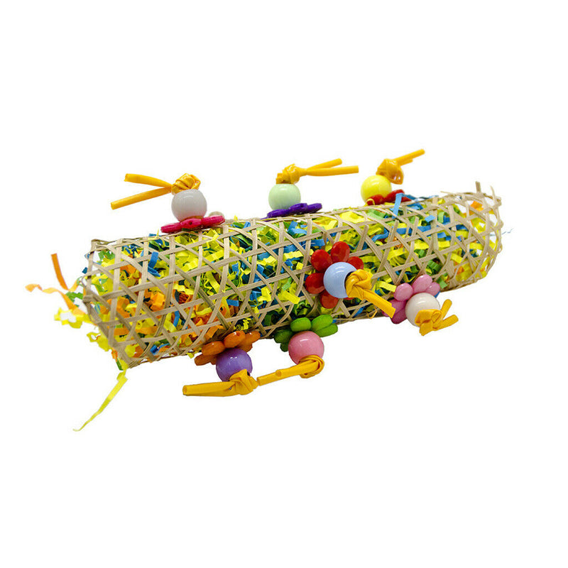 3 Pcs Bird Rattan ball + Paper + Bamboo and Wooden Toys with Bell for Medium