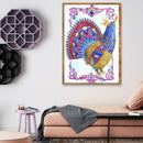 5D DIY Special Shaped Diamond Painting Peacock Pattern Embroidery Decor