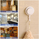 Powerful Suction Cup Hooks-Organizer Holder for Towel,Robe,Loofah-Waterproo
