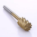 10PCS 3mm HSS Routing Burrs Wood Rotary Drill Die Grinder Carving Bit Cutter Set