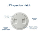 Durable Boat 5 inch Access Port Hatch Cover Twist Out Deck Plate, ABS Plastic