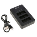 Triple Battery Charger Charging Cradle for Gopro Hero 5 6 7 Black Cameras