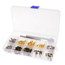 135 Set Leathercraft Repair Single Cap Rivets Tubular Metal Stud Fixing Tool