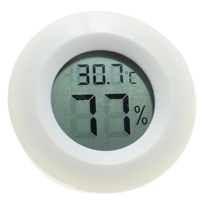 6Pieces Round Digital Thermometer Humidity Hygrometer Reptile Amphibians