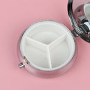 1PC Portable Pill Box Folding Case Metal Pill Cutter Medicine Organizer Storag3C