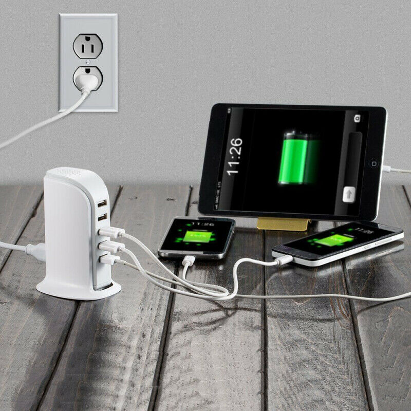 Universal 5 Port USB Wall Travel Charger Desktop USB Hub Charging Stati TOX