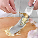 2 In 1 Stainless Steel Kitchen Gadgets Garlic Press Crushe Tools Bottle Op Hn