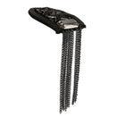 2pc Metallic Star metalic black Tassel Link Chain Epaulet Shoulder Boards Badge