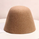 Wool Hat Ladies Solid Color Bucket Felt Hat Fashion Female Autumn and Winte