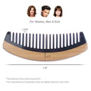 Hair Comb - Wide Tooth Wooden Detangling Comb for Curly Hair - No Static Sa