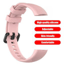 Silicone Wrist Strap Band w/Steel Buckle for Huawei Honor Band 5/4 (Pink)