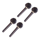 7pcs/Set Ebony Violin Parts 4/4 Fittings Chinrest Pegs Tailpiece Tuners En A