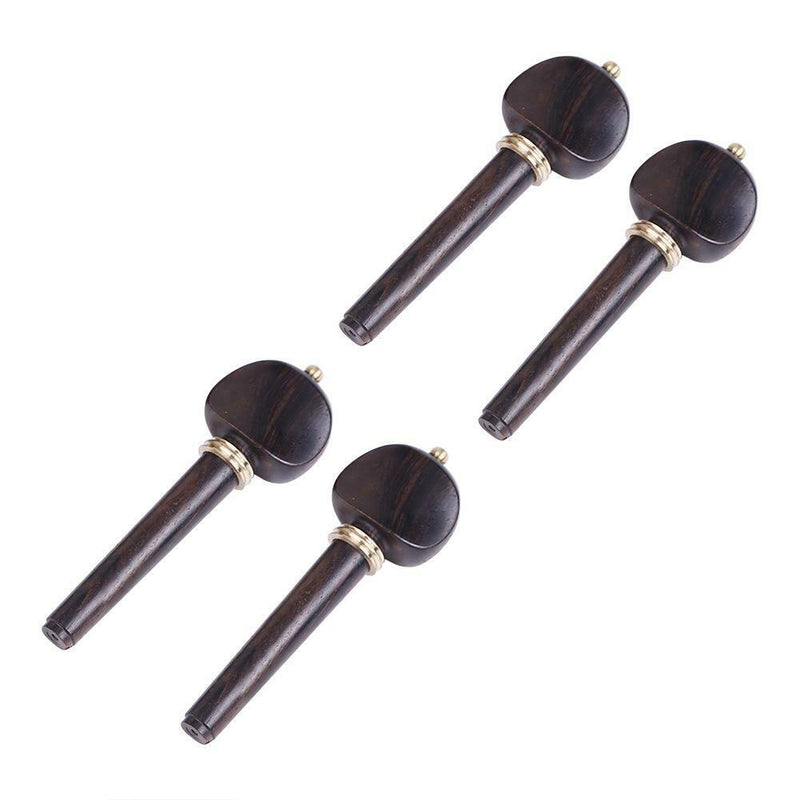 7pcs/Set Ebony Violin Parts 4/4 Fittings Chinrest Pegs Tailpiece Tuners En A
