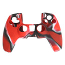 Camouflage Controller Cover for Sony PS5 Silicone Protective Guard (Red)
