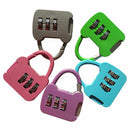 3Dial Luggage Locks Combination Padlock Travel Suitcase Resettable W4D5 Pas P0V1