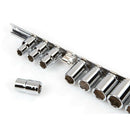 1X(Socket Rack Holder 1/4 Inch 3/8 Inch 1/2 Inch With 16 Clips On Rail Tool
