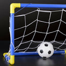Indoor Mini Folding Football Soccer Ball Goal Post Net Set+Pump Kids Sport