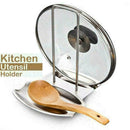2in1 Multi-function Stainless Steel Kitchen Utensil Cover Holder Rack Pot H X7H9