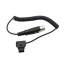 D-Tap Male to Female 4-Pin XLR Coiled Cable for Power Supply Battery Adapter