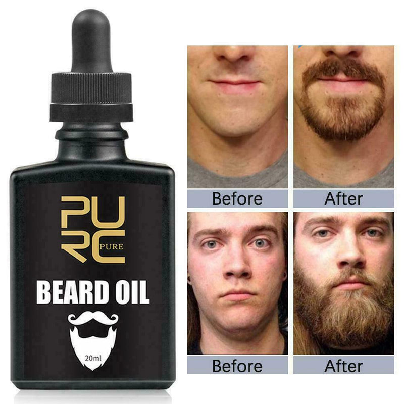 Beard Growth Oil Organic Men Hair Growther Mustache Grow Beard U1G6