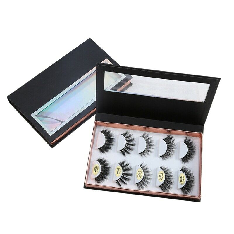False Eyelash Plastic Storage Box Case Makeup Cosmetic Case For 5 Pcs Eyela S8J3