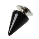 100 x Rivet Bullet Stud Spike black Deco DIY bag belt strap L9D1