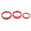 6 Pieces Aluminum Audio A/C Button Cover Decoration Twist Switch Ring Trim for