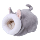 Pet Sleeping House Warm Hamster Puppy Kitten Bed Soft Nest Kennel (Grey) A