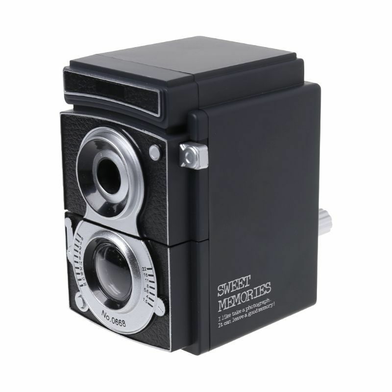 Retro Camera Style Pencil Sharpener Mechanical Manual Hand Cranking Stationery