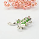 Cute Frog Shape Rhinestone Brooch Pins Clip Animal Jewelry Party Decor