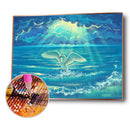 5D Full Round Drill Diamond Painting DIY Swimming Swan Rhinestone Picture