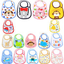 5Pcs Baby Bibs Children Cartoon Waterproof Burp Cloth Feeding Saliva BibsOZ