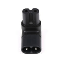 Updown angled IEC 320-C8 male plug to C7 female power socket adapter converterâ„–[