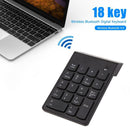 Mini Bluetooth Numeric Keypad Wireless Number Pad 18 Keys Keyboard for PC