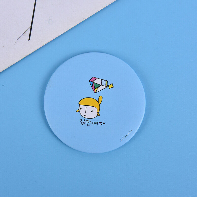 Portable Small Makeup Mirror Cartoon Style Travel Mirrors Pocket Beauty Mir3 Gw