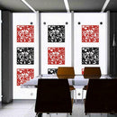 4pcs Safety PVC Hanging Room Dividers Screen Panel with Butterfly Flower and