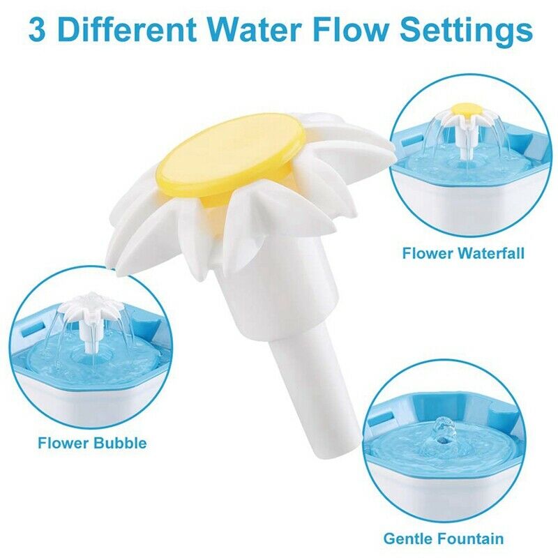 Cat Water Fountain, Flower Drinking Fountain 1.6L Pet Water Dispenser Super