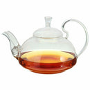 800ml Clear Glass Heat Resistant Teapot / Infuser Flower / Green Leaf Tea P