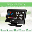 Projection Digital Alarm Clock Snooze Weather Thermometer LED LCD Color D3E0