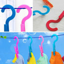 2Pcs Laundry Hooks Clothespins Hanging Clips Plastic Type Hanger Travel