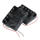 Black Plastic Battery Holder Case 2 Pcs for 3 x C 1.5V Batteries C4I3