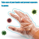 100PCS/Set Food Plastic Gloves Disposable Gloves Kitchen Dishwashing Waterp L1J6